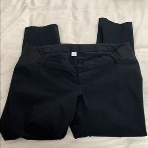 Black maternity pixie side panel pants